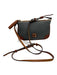 Dooney & Bourke Grey & Brown Leather Crossbody Goldtone Hardware Bag Grey & Brown