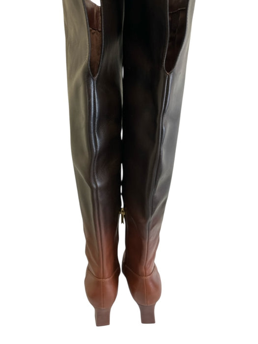 Vince Camuto Shoe Size 8.5 Brown Leather Ombre Pointed Toe Heeled Side Zip Shoes Brown / 8.5