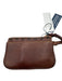 Dooney & Bourke Brown Leather Front Zip Braid Detailing Wallets Brown