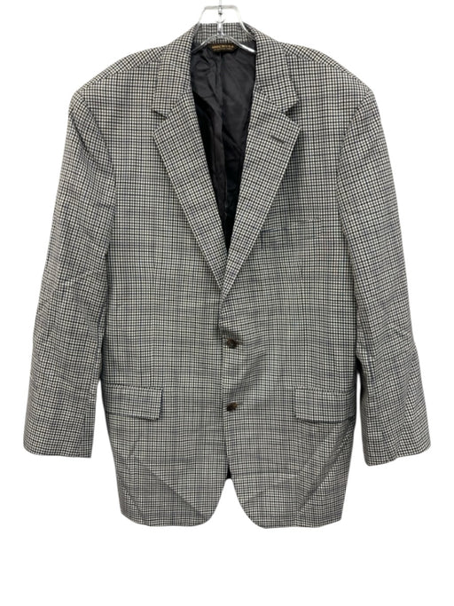 H Stockton Gray & Multi-Color Plaid 2 Button Men's Blazer Gray & Multi-Color / 44L
