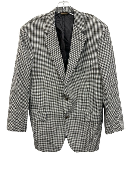H Stockton Gray & Multi-Color Plaid 2 Button Men's Blazer Gray & Multi-Color / 44L