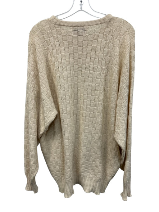 Alan Paine Size 42 Cream Cotton Solid Men's Sweater Cream / 42