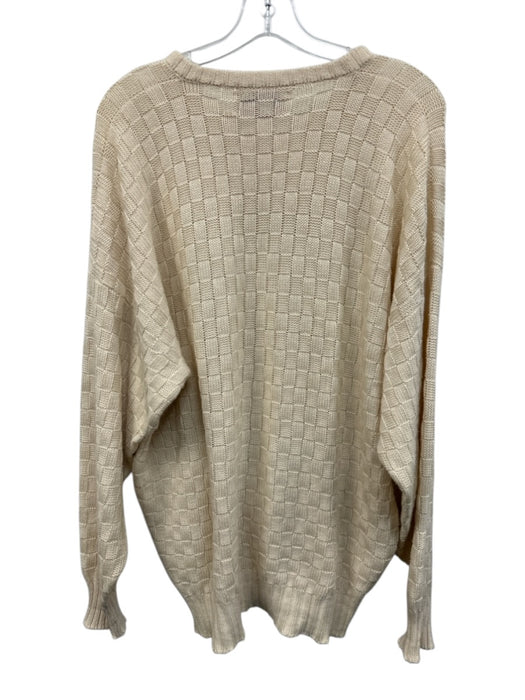 Alan Paine Size 42 Cream Cotton Solid Men's Sweater Cream / 42