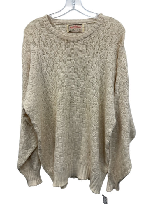 Alan Paine Size 42 Cream Cotton Solid Men's Sweater Cream / 42