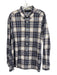 Vince Camuto Size XL Beige & Multi Color Cotton Plaid Men's Long Sleeve Shirt Beige & Multi Color / XL