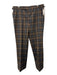 Oxxford Clothes Size 40 Brown & Multi Plaid Side Tabs Men's Pants Brown & Multi / 40