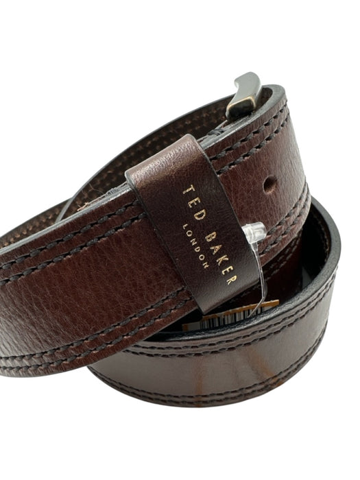 Ted Baker Brown Leather Solid Men's Belt Brown