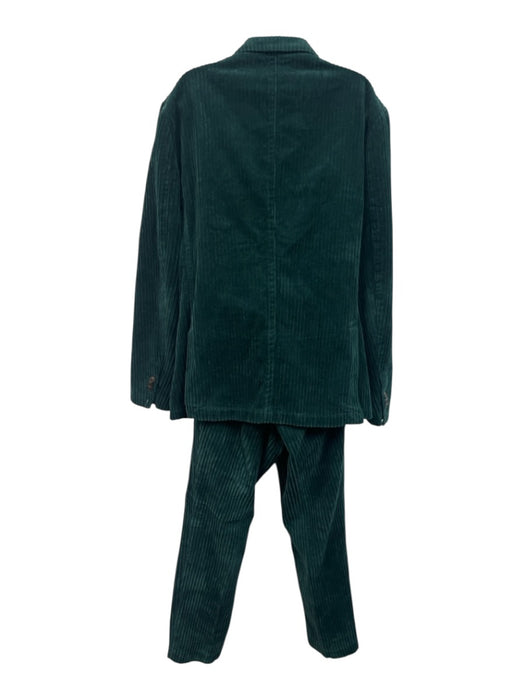Dan John Green Polyester Solid 2 Button Men's Suit Green / 46