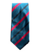 Ben Silver Blue, Red & Black Silk Striped Men's Tie Blue, Red & Black