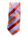 Seaward & Stearn Purple & Orange Silk Striped Men's Tie Purple & Orange