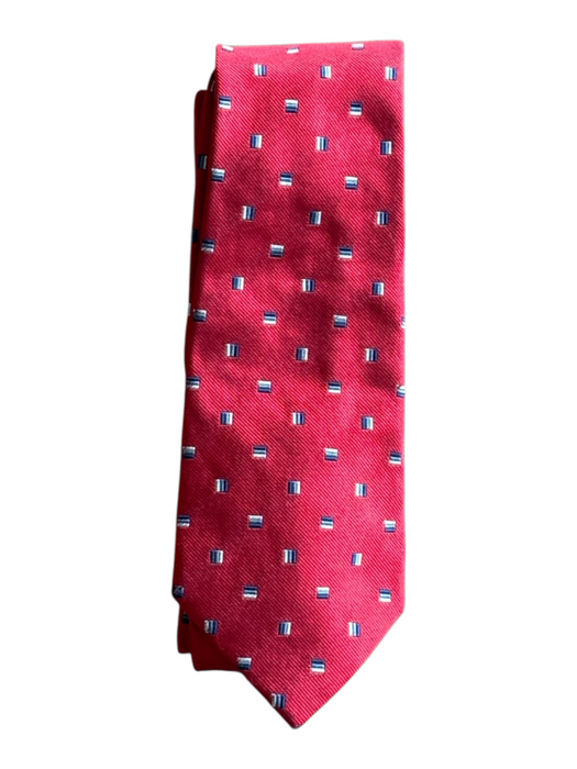 Turnbull & Asser Red Silk All Over Print Men's Tie Red