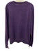 Sofia Cashmere Size L Purple Cashmere Solid V Neck Men's Sweater Purple / L