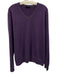 Sofia Cashmere Size L Purple Cashmere Solid V Neck Men's Sweater Purple / L