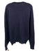 McCulley's Size Est XL Navy Blue Cable Knit V Neck Men's Sweater Navy Blue / Est XL
