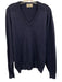 McCulley's Size Est XL Navy Blue Cable Knit V Neck Men's Sweater Navy Blue / Est XL