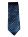 Givenchy Black & Blue Silk All Over Print Men's Tie Black & Blue