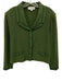 St John Collection Size 16 Green & Navy Blue Wool Blend Contrast Trim Jacket Green & Navy Blue / 16