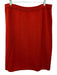 St John Collection Size 16 Red Wool Blend Knit Knee Length Elastic Waist Skirt Red / 16