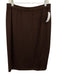 St John Collection Size 12 Brown Wool Blend Knit Knee Length Elastic Waist Skirt Brown / 12