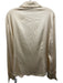 St John Size 16 Cream Silk Blend Rhinestone Button Down Long Sleeve Top Cream / 16
