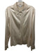 St John Size 16 Cream Silk Blend Rhinestone Button Down Long Sleeve Top Cream / 16
