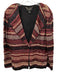St John Couture Size 14 Burgundy, Gold, Black Wool Blend Textured Blazer Jacket Burgundy, Gold, Black / 14