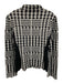 St John Boutique Size 16 Black & White Wool Blend Knit Geometric Full Zip Jacket Black & White / 16