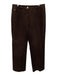St John Sport Size 16 Brown Cotton Blend Mid Rise Zip & Button Pants Brown / 16