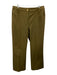 St John Sport Size 16 Olive Green Cotton Blend Twill Mid Rise Zip & Button Pants Olive Green / 16