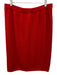 St John Collection Size 16 Red Wool Blend Knit Knee Length Elastic Waist Skirt Red / 16