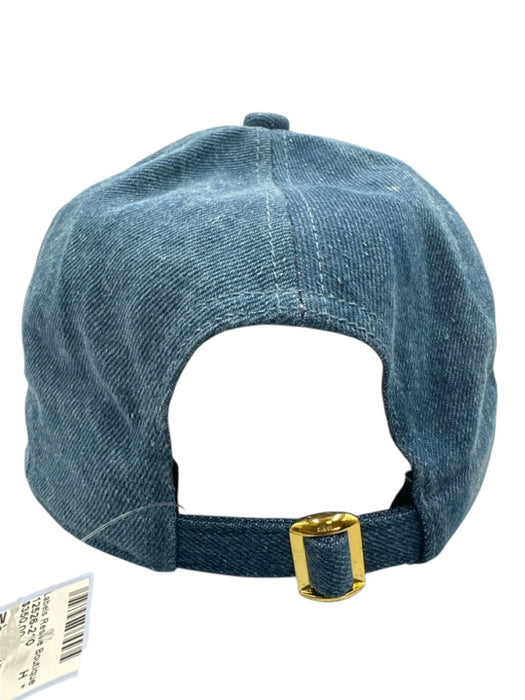 Celine Medium Wash Cotton Denim Baseball cap Logo Hat Medium Wash / M