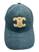 Celine Medium Wash Cotton Denim Baseball cap Logo Hat Medium Wash / M