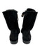 Stuart Weitzman Shoe Size 7.5B Black Leather Suede Lace Up Side Zip Boots Black / 7.5B