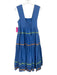 By Anthropologie Size M Blue & Multi Cotton Sleeveless Squiggles Midi Dress Blue & Multi / M