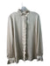 Lafayette 148 Size Large Cream Beige Polyester Long Sleeve Pleated Top Cream Beige / Large