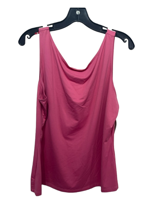 Worth Size XL Pink Nylon Blend Round Neck Sleeveless Stretch Top Pink / XL
