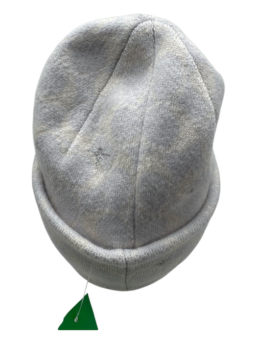 Coach Blue & Cream Acrylic Blend Monogram Metallic Thread Star Detail Beanie Hat Blue & Cream / One Size