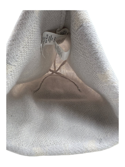 Coach Blue & Cream Acrylic Blend Monogram Metallic Thread Star Detail Beanie Hat Blue & Cream / One Size