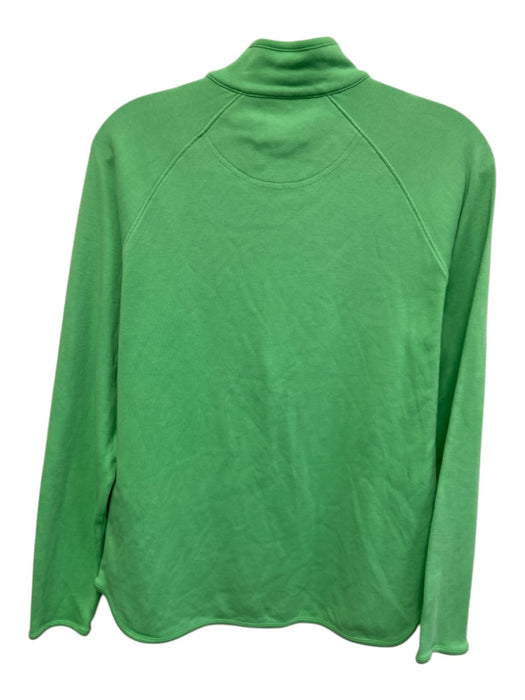Magnolia Lane Size M Green Pima Cotton Blend 1/2 Zip Athleisure High Neck Jacket Green / M