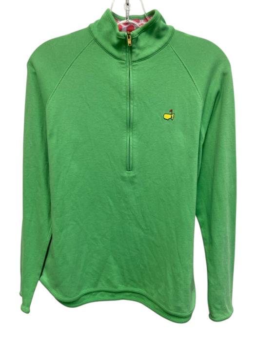 Magnolia Lane Size M Green Pima Cotton Blend 1/2 Zip Athleisure High Neck Jacket Green / M