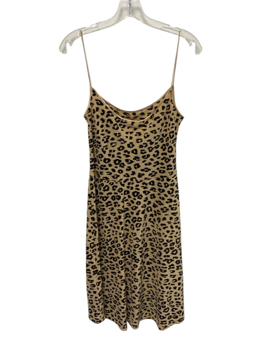 Equipment x Kate Moss Size M Beige & Black Silk Spaghetti Strap Slip Dress Beige & Black / M