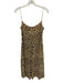 Equipment x Kate Moss Size M Beige & Black Silk Spaghetti Strap Slip Dress Beige & Black / M