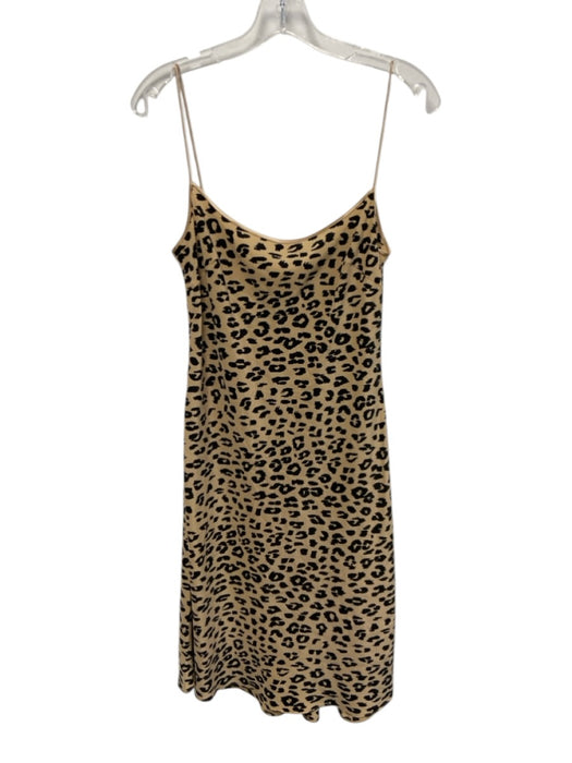 Equipment x Kate Moss Size M Beige & Black Silk Spaghetti Strap Slip Dress Beige & Black / M