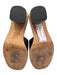 Vince Shoe Size 7.5 Black Leather Upper One Strap Slide Block Heel Sandal Mules Black / 7.5