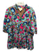 Emily McCarthy Size L Brown, Blue, Multi Lyocell blend Abstract Print Dress Brown, Blue, Multi / L