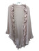 Minnie Rose Pale Pink Cashmere Ruffle V Shape Wrap scarf Pale Pink / Large