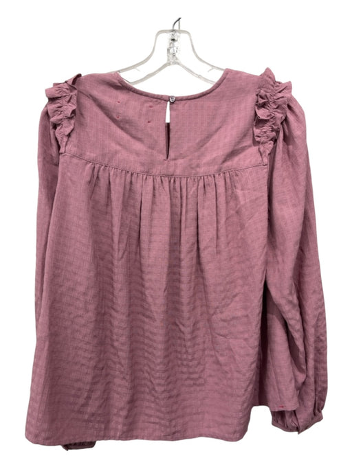 XiRENA Size XS Dusty Pink Viscose & Polyester Long Sleeve Yoke Button Back Top Dusty Pink / XS