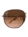 Ray Ban Rose Metal Frame Brown Lens Rectangle Aviator Sunglasses Rose