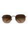 Ray Ban Rose Metal Frame Brown Lens Rectangle Aviator Sunglasses Rose