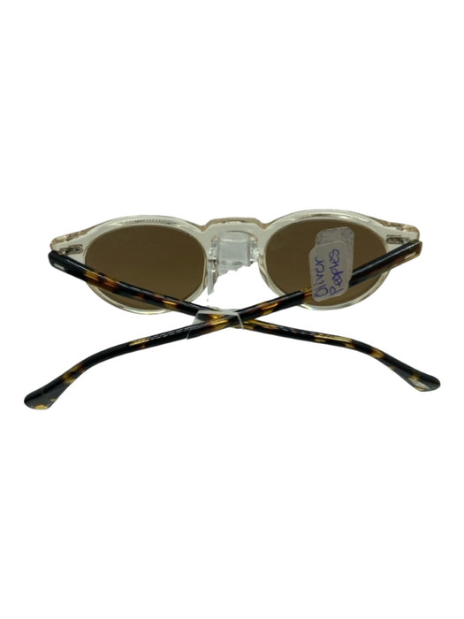 Oliver Peoples Clear, Black, Yellow Acetate Tortoise Round Lens Sunglasses Clear, Black, Yellow